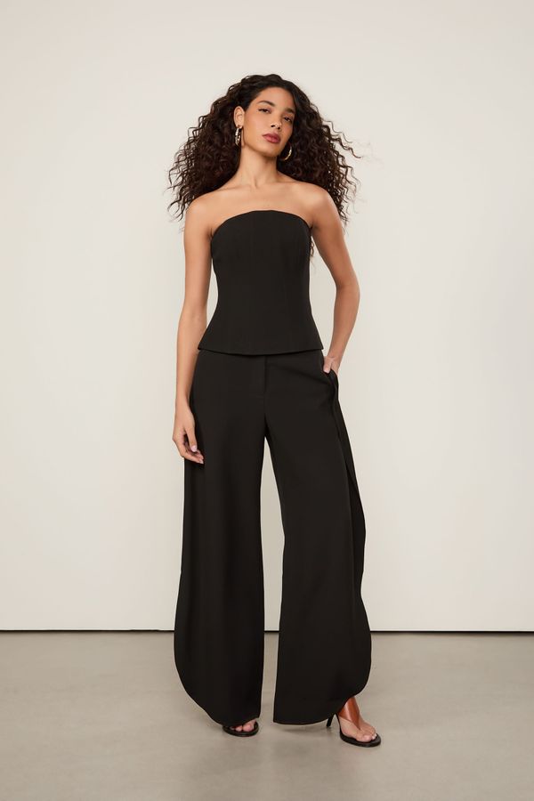 Calça De Crepe Preto