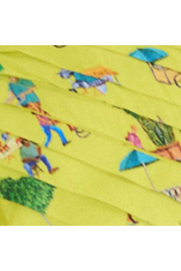 Saia Babados Estampada Vidas Sobre Rodas