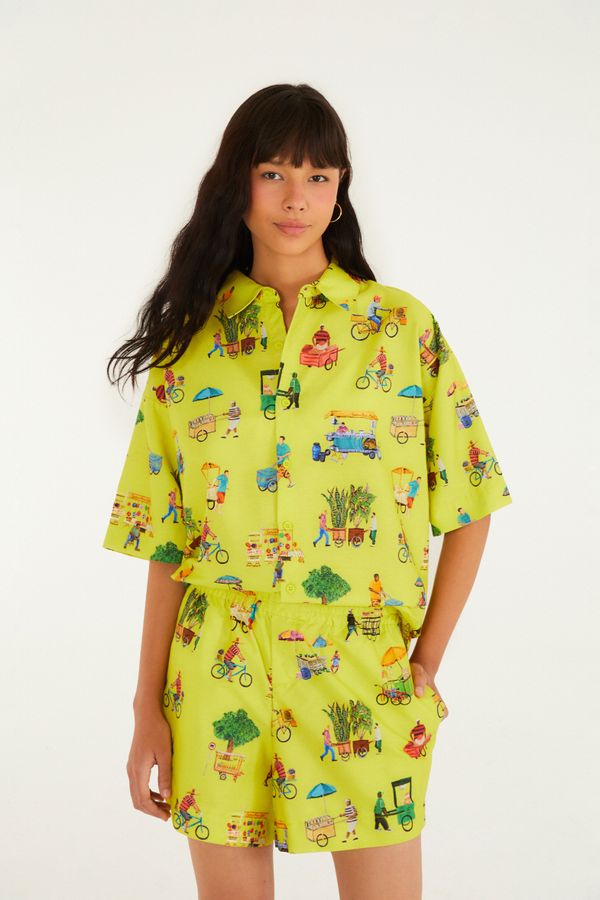 Short Estampado Vida Sobre Rodas