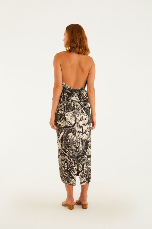 Vestido Midi Estampado Pb Ruta