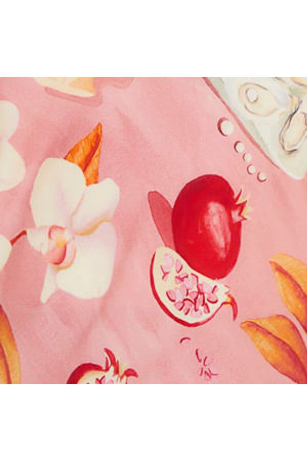 Vestido Decote Estampado Afrodite Rosa Jambo