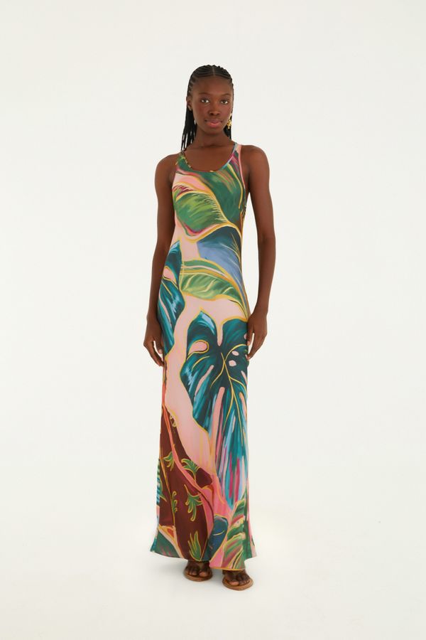 Vestido Enviesado Piscina Tropical