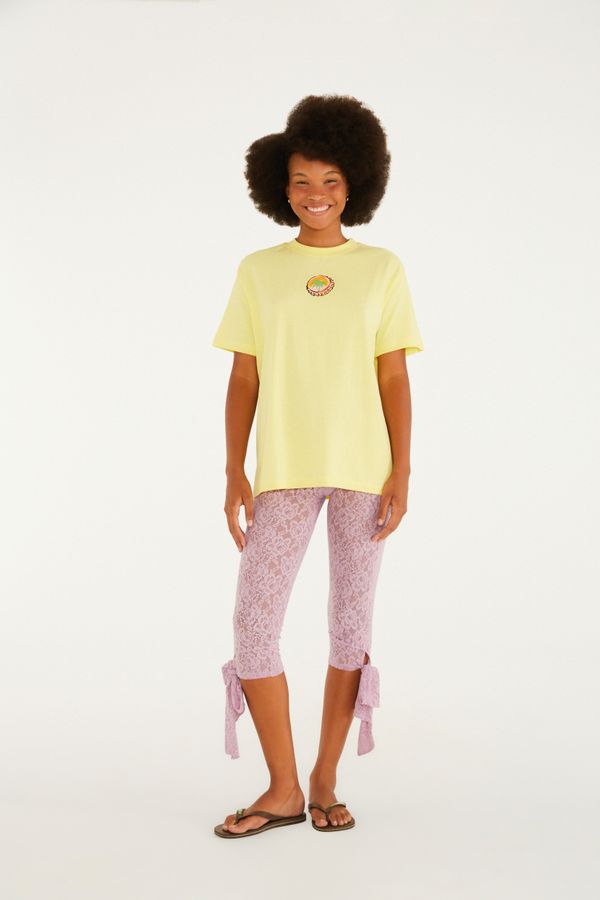 Calça Corsário Renda Laço
