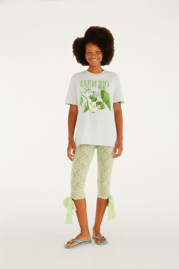 Calça Corsário Renda Laço