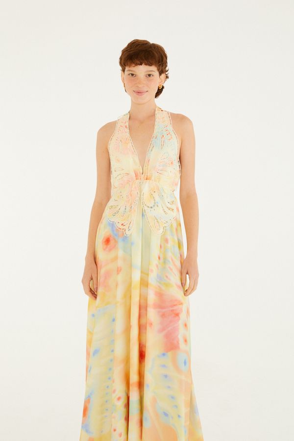 Vestido Estampado Asas