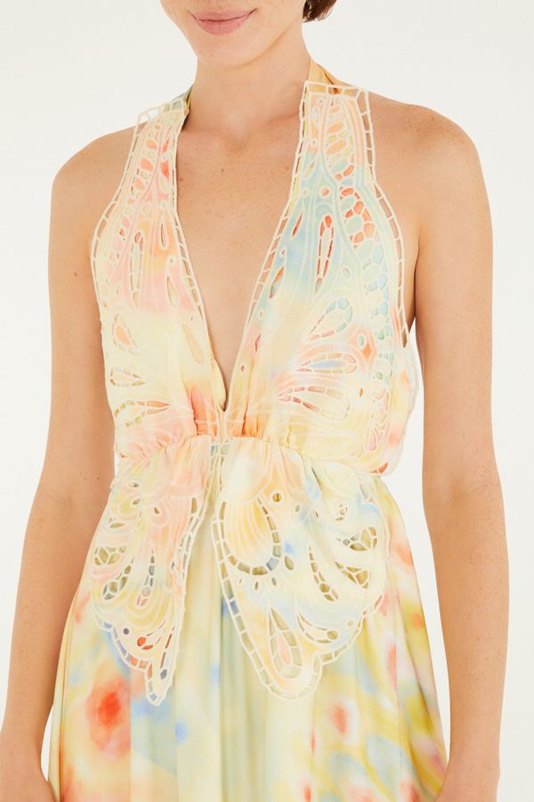 Vestido Estampado Asas