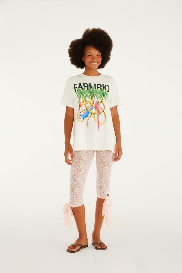 Calça Corsário Renda Laço