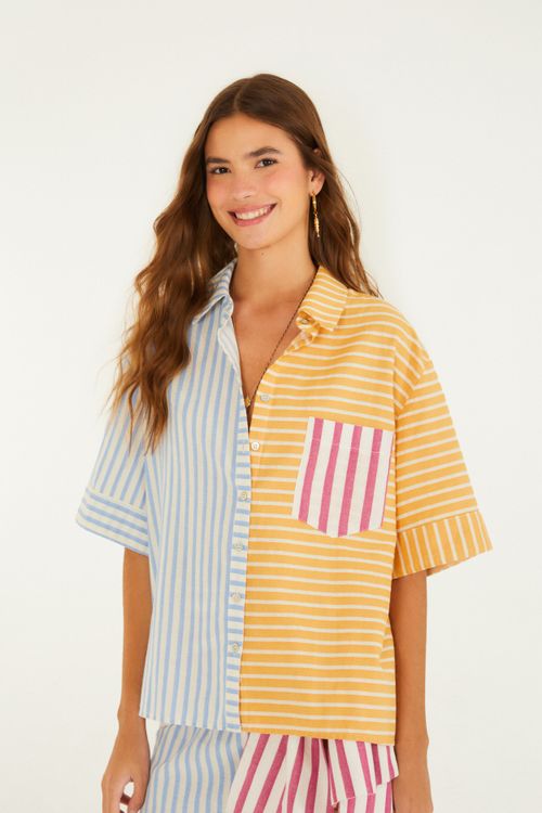 Camisa Patch Fio Tinto