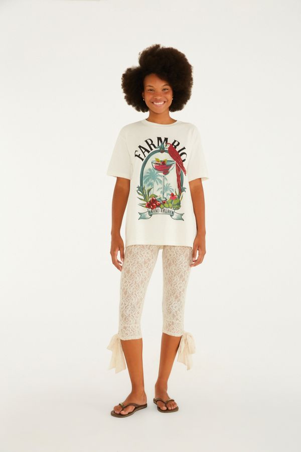 Calça Corsário Renda Laço