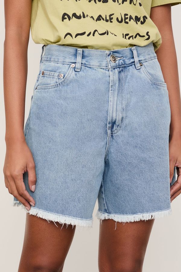 Bermuda Jeans Trapezio Bordado Buzios