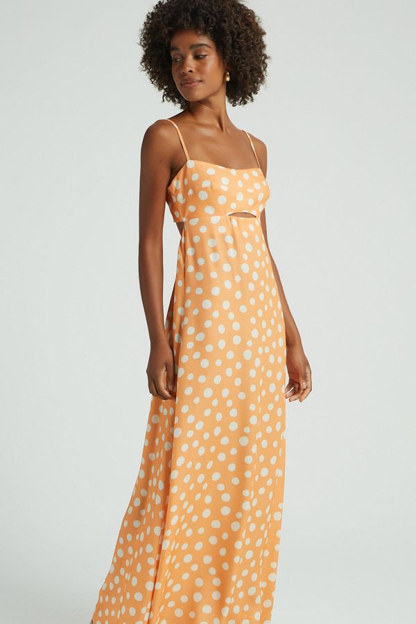 VESTIDO LONGO ESTAMPA POAS VERAO MANDARIM
