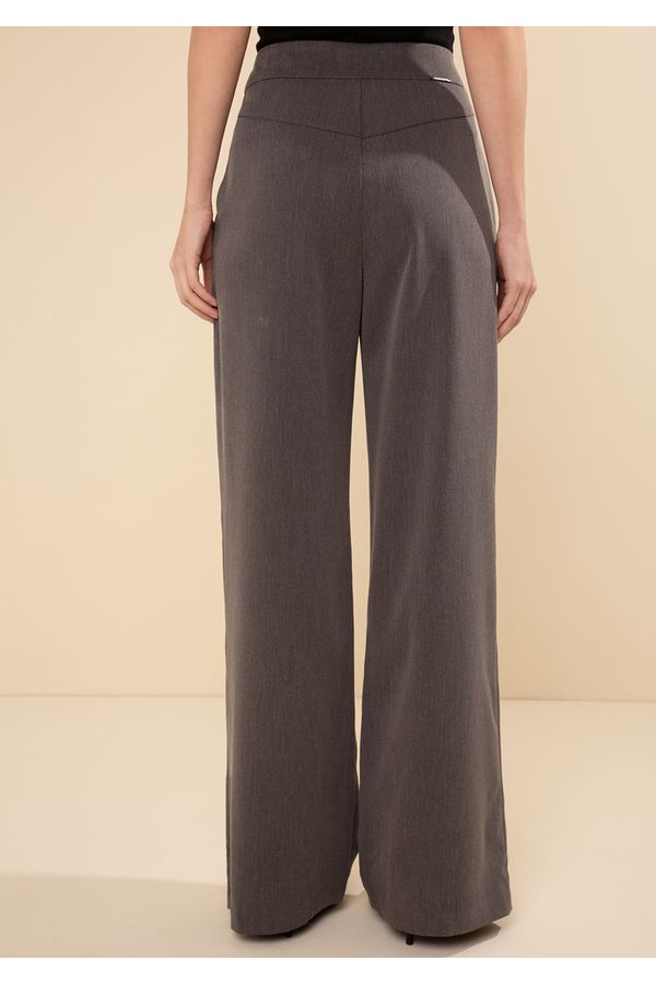 Calça Morena Rosa Reta Alta Cinza