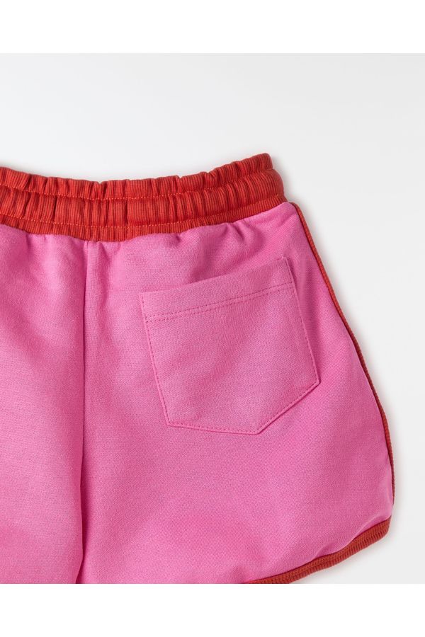 Short Moletom Rosa Corazon