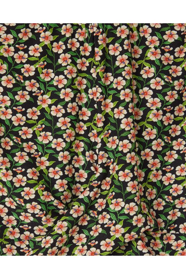 Blusa Malha Hibiscos Mini